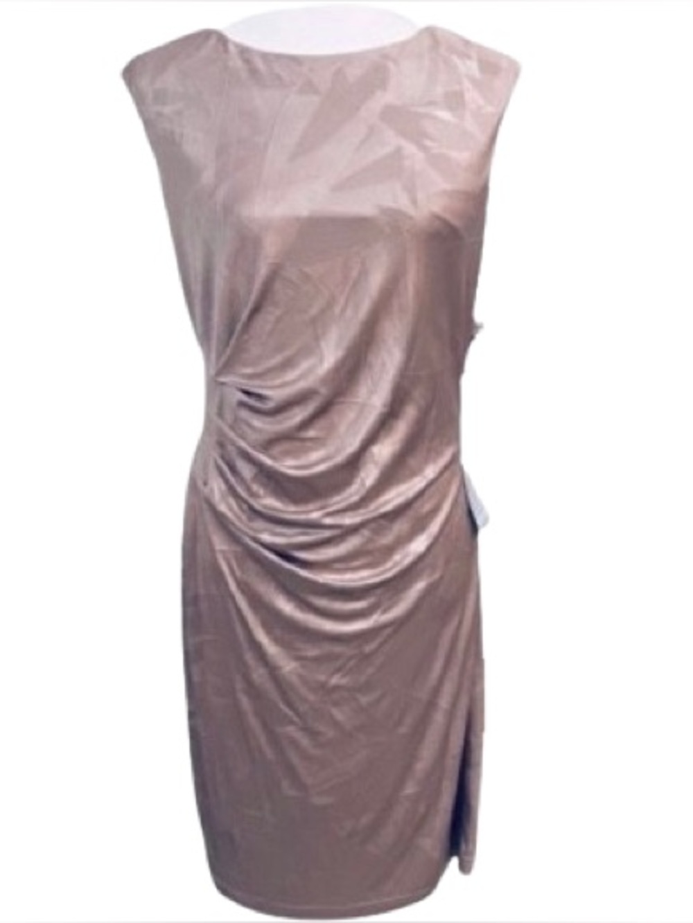 Aidan Mattox Draped Sleeveless Sheath Dress